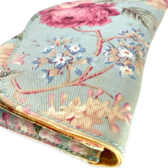 🪻RARE 🌷Vintage Ralph Lauren Floral Envelope Clutch Crossbody in Light Blue - Picture 7 of 15